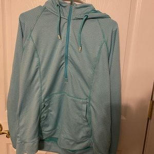 teal athletic running shirt
